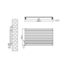 Sorrento Midnight Black Oval Designer Radiator 590x1000mm Single Panel 2420 BTU