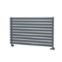 Sorrento Dark Grey Anthracite Oval Designer Radiator 590x1000mm Single Panel 2420 BTU