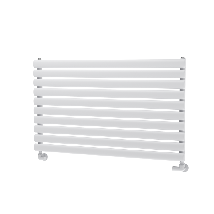 Sorrento White Oval Designer Radiator 590x1000mm Single Panel 2420 BTU