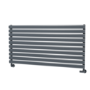 Sorrento Dark Grey Anthracite Oval Designer Radiator 590x1200mm Single Panel 2863 BTU