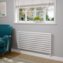 Sorrento White Oval Designer Radiator 590x1200mm Single Panel 2863 BTU