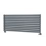 Sorrento Dark Grey Anthracite Oval Designer Radiator 590x1400mm Single Panel 3317 BTU