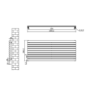 Sorrento Dark Grey Anthracite Oval Designer Radiator 590x1400mm Single Panel 3317 BTU