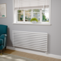 Sorrento White Oval Designer Radiator 590x1400mm Single Panel 3317 BTU