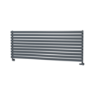 Sorrento Dark Grey Anthracite Oval Designer Radiator 590x1600mm Single Panel 3782 BTU