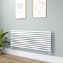 Sorrento White Oval Designer Radiator 590x1600mm Single Panel 3782 BTU