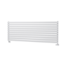Sorrento White Oval Designer Radiator 590x1600mm Single Panel 3782 BTU