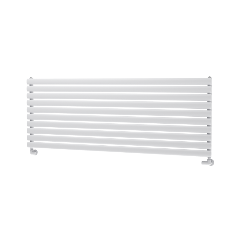 Sorrento White Oval Designer Radiator 590x1600mm Single Panel 3782 BTU