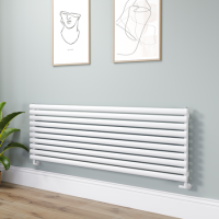 Sorrento White Oval Designer Radiator 590x1800mm Single Panel 4256 BTU