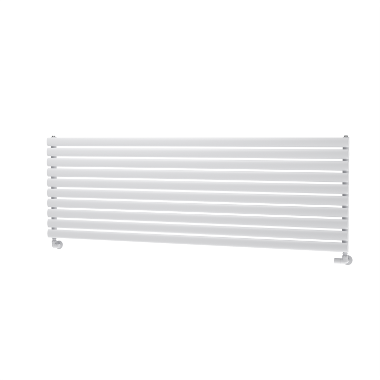 Sorrento White Oval Designer Radiator 590x1800mm Single Panel 4256 BTU