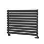 Sorrento Midnight Black Oval Designer Radiator 590x800mm Single Panel 1983 BTU