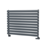 Sorrento Dark Grey Anthracite Oval Designer Radiator 590x800mm Single Panel 1983 BTU