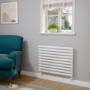 Sorrento White Oval Designer Radiator 590x800mm Single Panel 1983 BTU