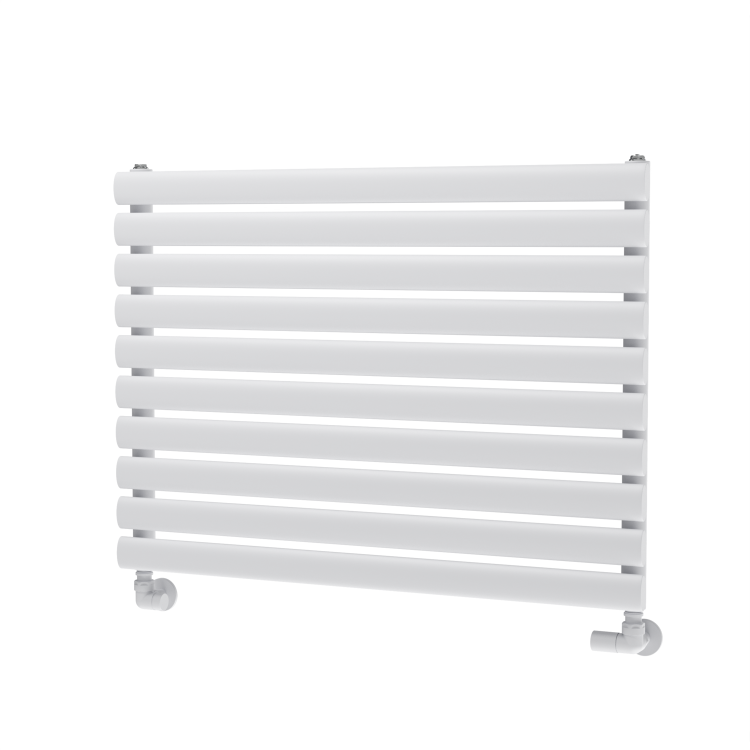 Sorrento White Oval Designer Radiator 590x800mm Single Panel 1983 BTU