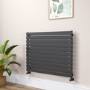 Riace Midnight Black Flat Designer Radiator 770x1000mm Single Panel 2973 BTU