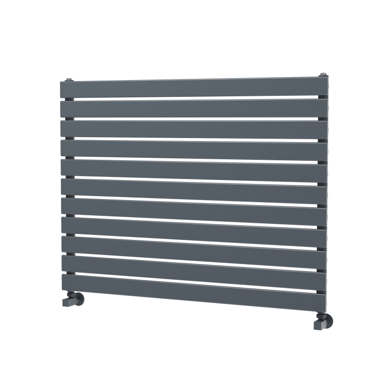 Riace Dark Grey Anthracite Flat Designer Radiator 770x1000mm Single Panel 2973 BTU