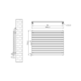 Riace Dark Grey Anthracite Flat Designer Radiator 770x1000mm Single Panel 2973 BTU