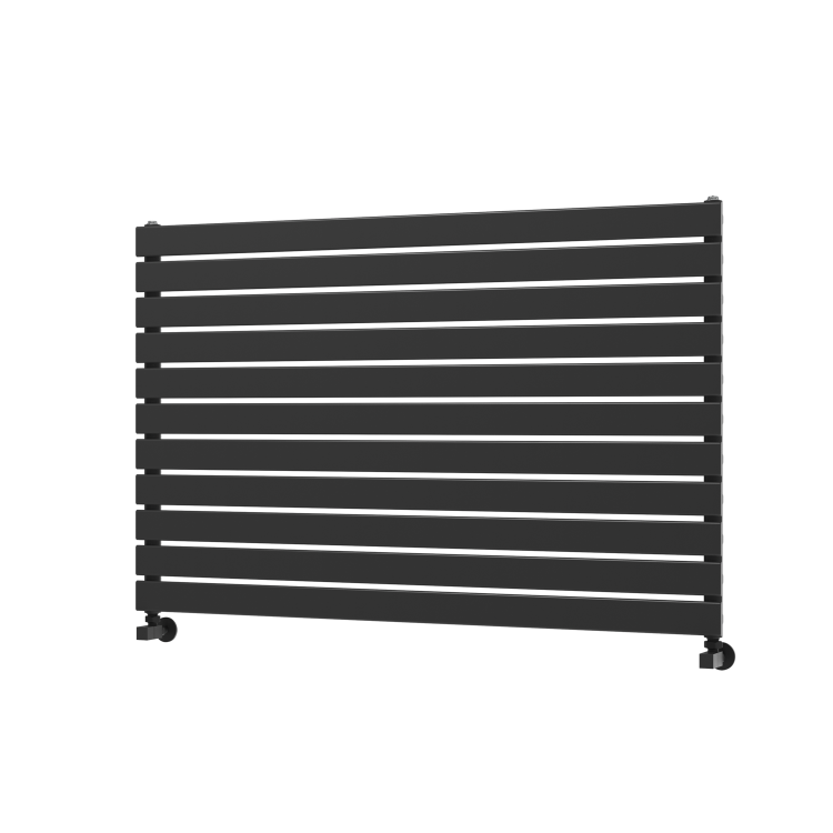 Riace Midnight Black Flat Designer Radiator 770x1200mm Single Panel 3519 BTU
