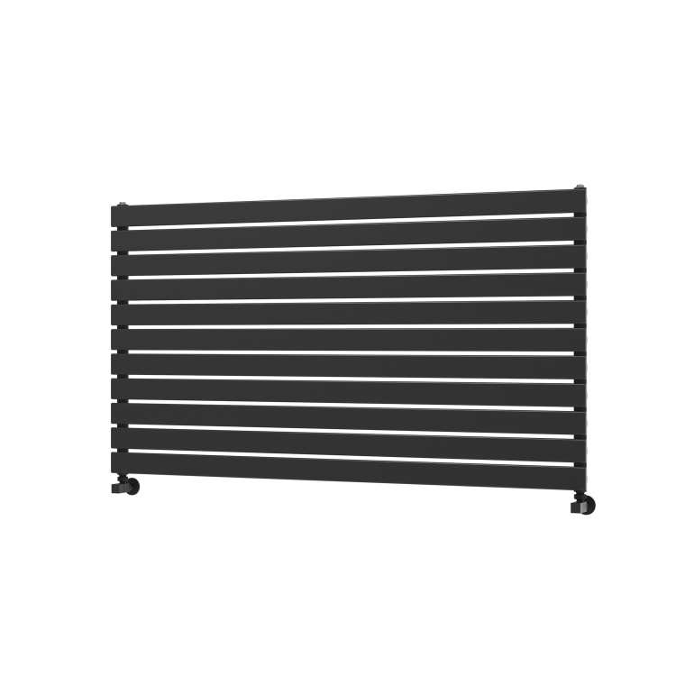 Riace Midnight Black Flat Designer Radiator 770x1400mm Single Panel 4072 BTU