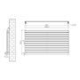 Riace Midnight Black Flat Designer Radiator 770x1400mm Single Panel 4072 BTU