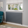 Riace Dark Grey Anthracite Flat Designer Radiator 770x1400mm Single Panel 4072 BTU