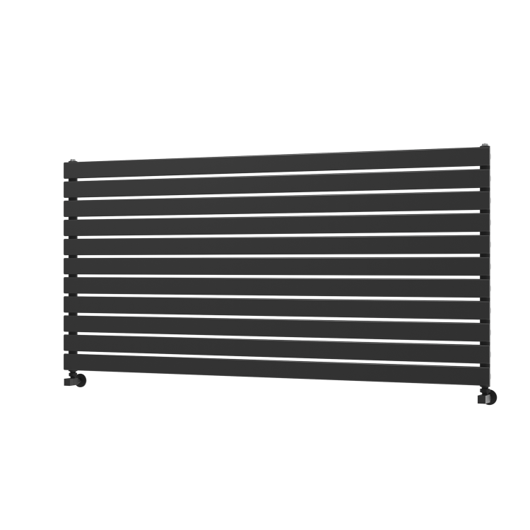 Riace Midnight Black Flat Designer Radiator 770x1600mm Single Panel 4638 BTU