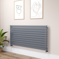 Riace Dark Grey Anthracite Flat Designer Radiator 770x1600mm Single Panel 4638 BTU