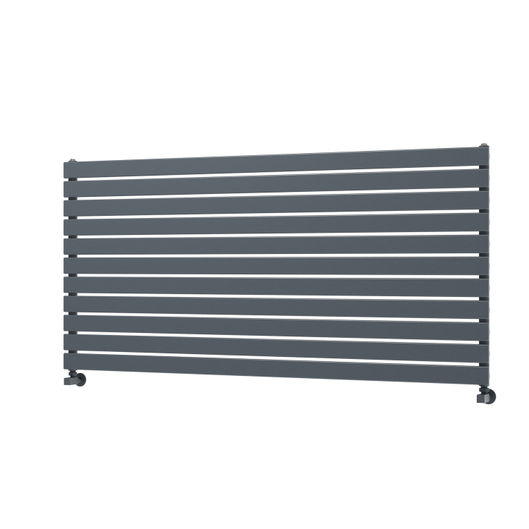 Riace Dark Grey Anthracite Flat Designer Radiator 770x1600mm Single Panel 4638 BTU