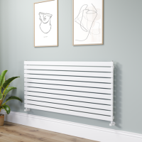 Riace White Flat Designer Radiator 770x1600mm Single Panel 4638 BTU