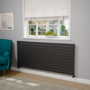 Riace Midnight Black Flat Designer Radiator 770x1800mm Single Panel 5215 BTU