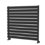 Riace Midnight Black Flat Designer Radiator 770x800mm Single Panel 2430 BTU
