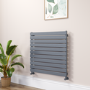 Riace Dark Grey Anthracite Flat Designer Radiator 770x800mm Single Panel 2430 BTU