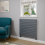 Riace Dark Grey Anthracite Flat Designer Radiator 770x800mm Single Panel 2430 BTU