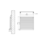 Riace Dark Grey Anthracite Flat Designer Radiator 770x800mm Single Panel 2430 BTU