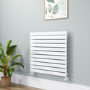 Riace White Flat Designer Radiator 770x800mm Single Panel 2430 BTU