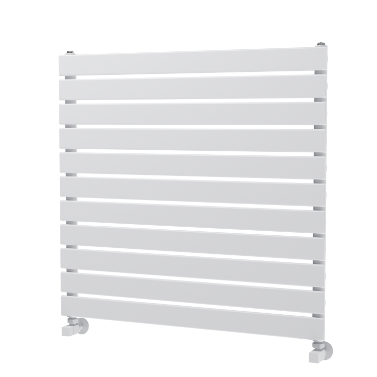 Riace White Flat Designer Radiator 770x800mm Single Panel 2430 BTU