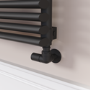 Ventura Midnight Black Oval Unique Designer Radiator 455x1000mm Single Panel 2249 BTU