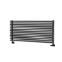 Ventura Midnight Black Oval Unique Designer Radiator 455x1000mm Single Panel 2249 BTU