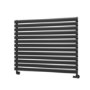 Sorrento Midnight Black Oval Designer Radiator 767x1000mm Single Panel 3147 BTU