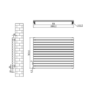Sorrento Midnight Black Oval Designer Radiator 767x1000mm Single Panel 3147 BTU