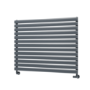 Sorrento Dark Grey Anthracite Oval Designer Radiator 767x1000mm Single Panel 3147 BTU