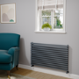 Ravello Dark Grey Anthracite Square Designer Radiator 585x1000mm Single Panel 2785 BTU