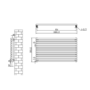 Ravello Dark Grey Anthracite Square Designer Radiator 585x1000mm Single Panel 2785 BTU