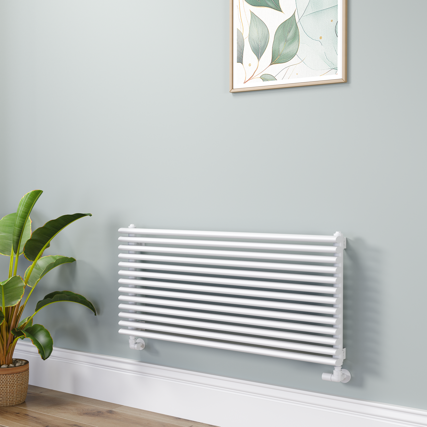Ventura  Oval Unique Designer Radiator 455X1000mm Single Panel 2249 Btu RHS13-1000-WCOU