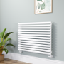Sorrento White Oval Designer Radiator 767x1000mm Single Panel 3147 BTU