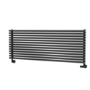 Ventura Midnight Black Oval Unique Designer Radiator 455x1200mm Single Panel 2836 BTU