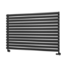 Sorrento Midnight Black Oval Designer Radiator 767x1200mm Single Panel 3724 BTU
