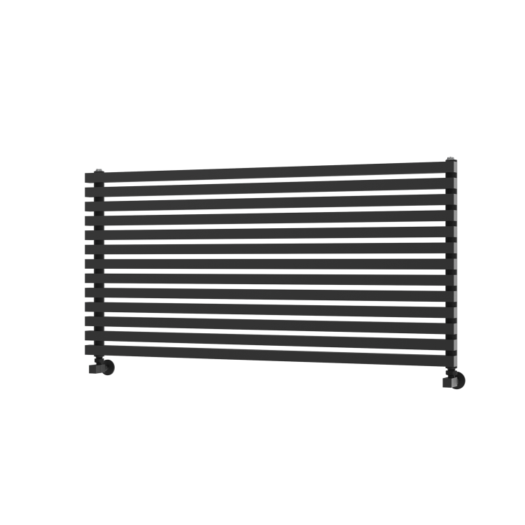 Ravello Midnight Black Square Designer Radiator 585x1200mm Single Panel 3287 BTU