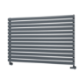 Sorrento Dark Grey Anthracite Oval Designer Radiator 767x1200mm Single Panel 3724 BTU