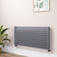 Ravello Dark Grey Anthracite Square Designer Radiator 585x1200mm Single Panel 3287 BTU